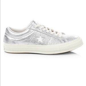 Converse One Star Metallic Leather Sneakers